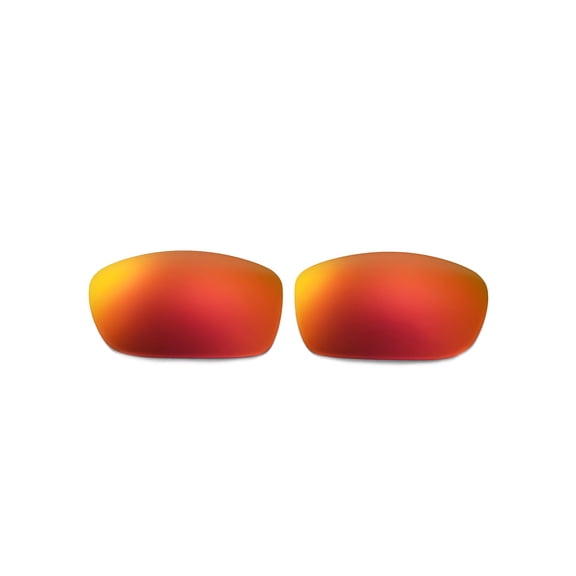 Walleva Fire Red Replacement Lenses for Oakley Fives Squared Sunglasses