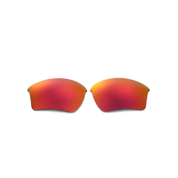 Walleva Fire Red Replacement Lenses for Oakley Half Jacket 2.0 XL OO9154 Sunglasses
