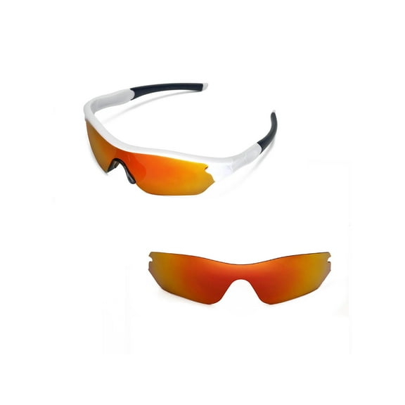 Walleva Fire Red Replacement Lenses for Oakley Radar Edge Sunglasses