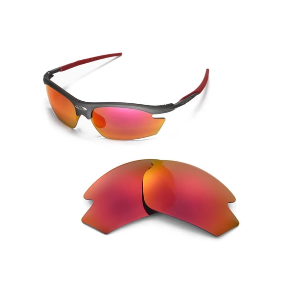 Walleva Fire Red Replacement Lenses for Rudy Project Rydon Sunglasses