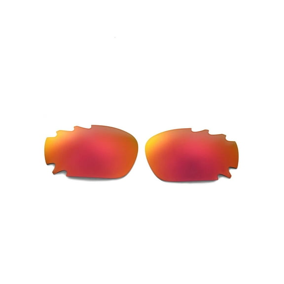 Walleva Fire Red Vented Replacement Lenses for Oakley Jawbone Sunglasses