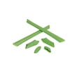 thumbnail image 1 of Walleva Green Rubber Kit for Oakley Half Jacket/Half Jacket XLJ Sunglasses, 1 of 1