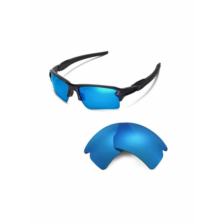 Walleva Ice Blue ISARC Polarized Replacement Lenses for Oakley Flak 2.0 XL Sunglasses