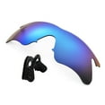 thumbnail image 1 of Walleva Ice Blue Mr. Shield Polarized Replacement Lenses And Black Nosepad For Oakley M Frame Heater Sunglasses, 1 of 5
