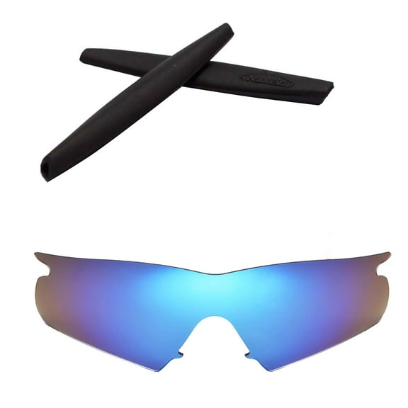 Walleva Ice Blue Polarized Lenses And Black Earsocks For Oakley M Frame Hybrid Sunglasses