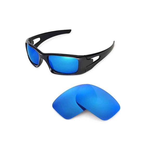 Walleva Ice Blue Polarized Replacement Lenses for Oakley Crankcase Sunglasses