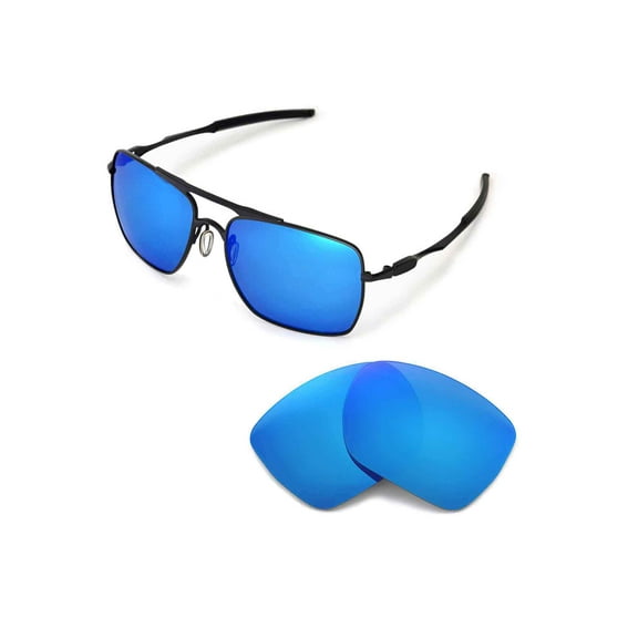 Walleva Ice Blue Polarized Replacement Lenses for Oakley Deviation Sunglasses