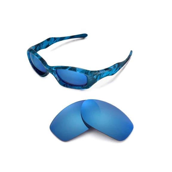 Walleva Ice Blue Polarized Replacement Lenses for Oakley Fatcat Sunglasses