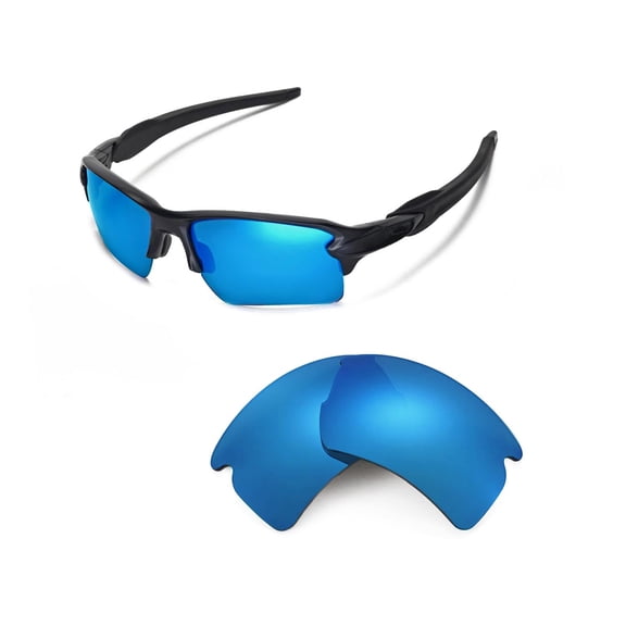 Walleva Ice Blue Polarized Replacement Lenses for Oakley Flak 2.0 XL Sunglasses