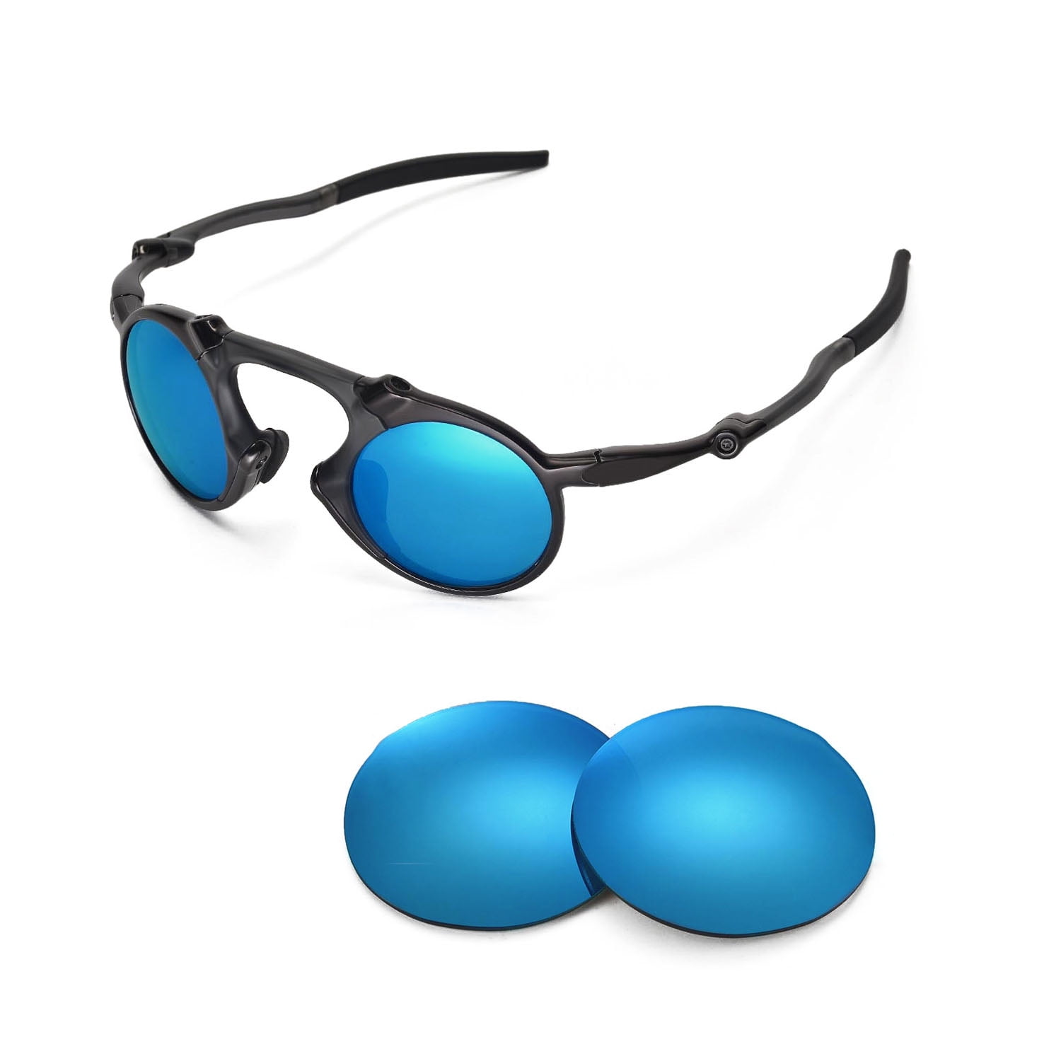 Oakley Ice Blue Polarized Hold out Sunglasses Oakley Hold Out OO9357-0655 55:17 Steel Frame Sapphire  main image 3