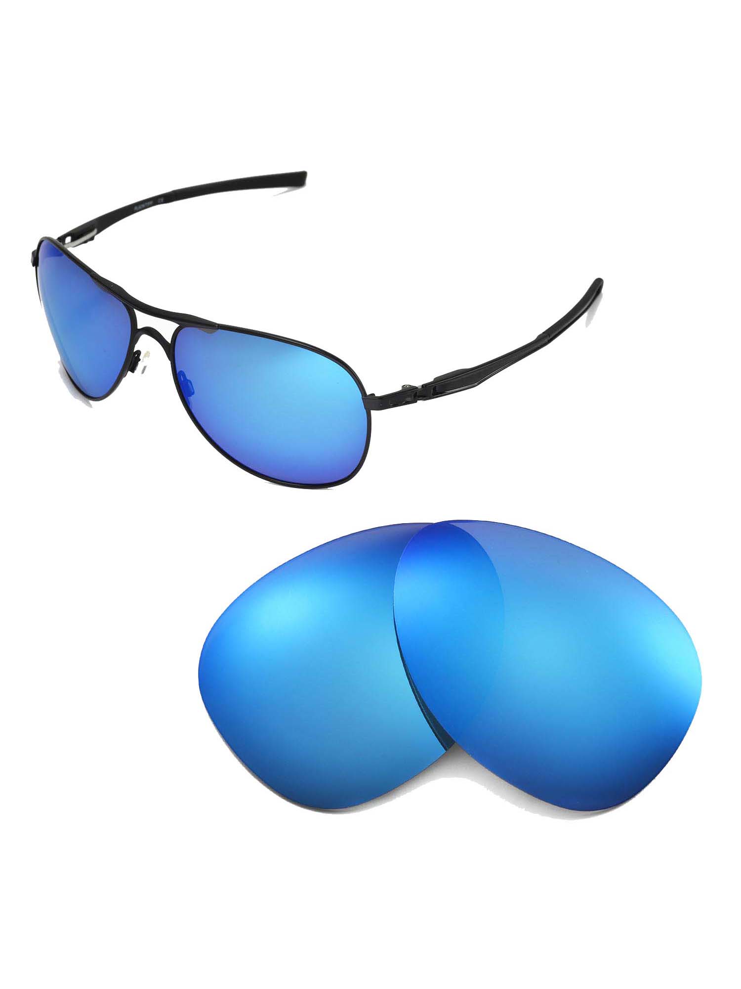 Apex Lenses Polarized Replacement Lenses For Wiley X Brick Sunglasses - Ice Blue Mirrored, Regular Fit