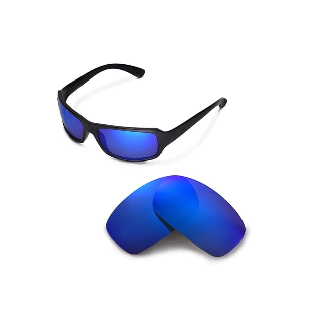 Walleva Ice Blue Polarized Replacement Lenses for Ray-Ban RB4075 61mm Sunglasses