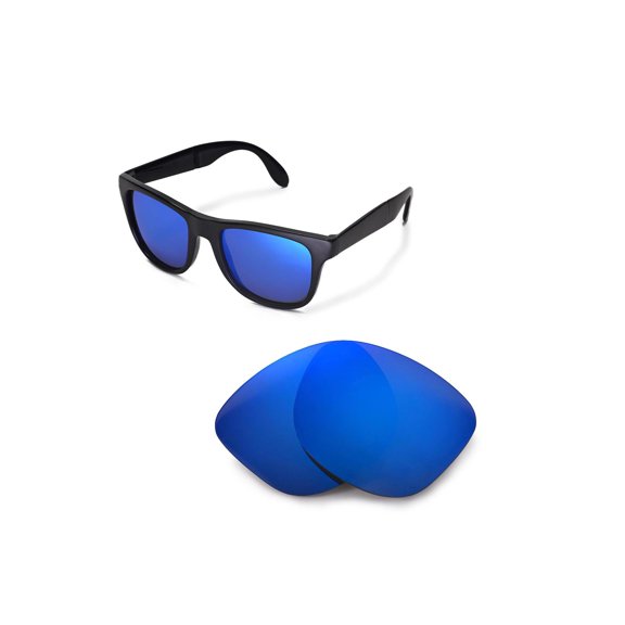 Walleva Ice Blue Polarized Replacement Lenses for Ray-Ban Wayfarer RB4105 54mm Sunglasses