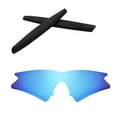 thumbnail image 1 of Walleva Ice Blue Replacement Lenses And Black Earsocks For Oakley M Frame Sweep Sunglasses, 1 of 6