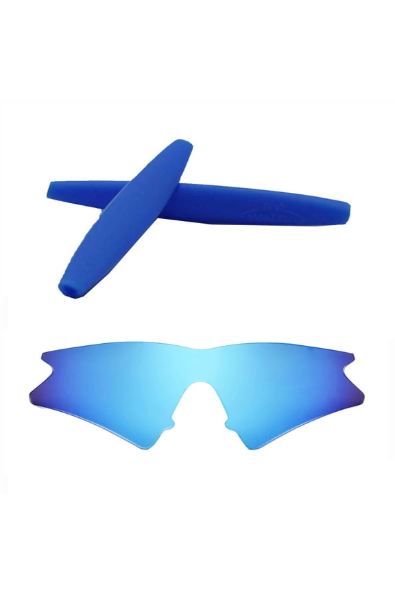 Ice Blue Replacement Lenses And Blue Earsocks For Oakley M Frame Sweep Sunglasses