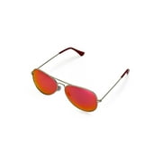 Walleva Pilo Sunglasses With Aluminum Alloy Frame - Multiple Options Available Titanium Frame + Red Lenses + Red Rubber