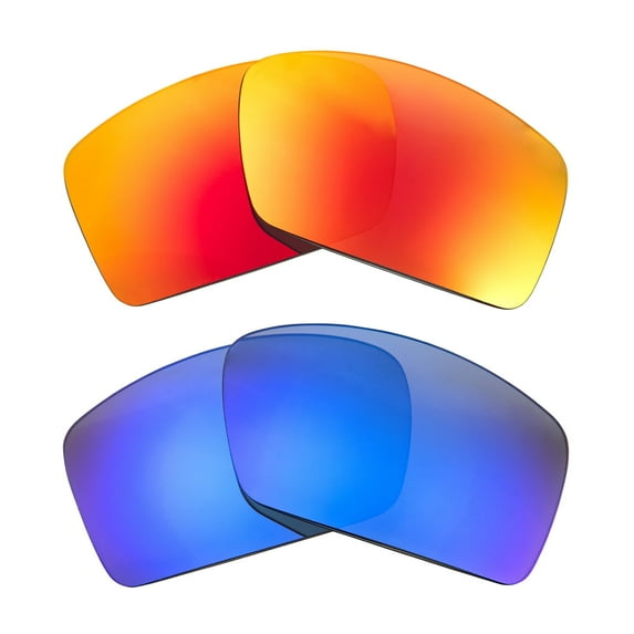 Walleva Polarized Fire Red + Ice Blue Replacement Lenses For Costa Del Mar Reefton Sunglasses