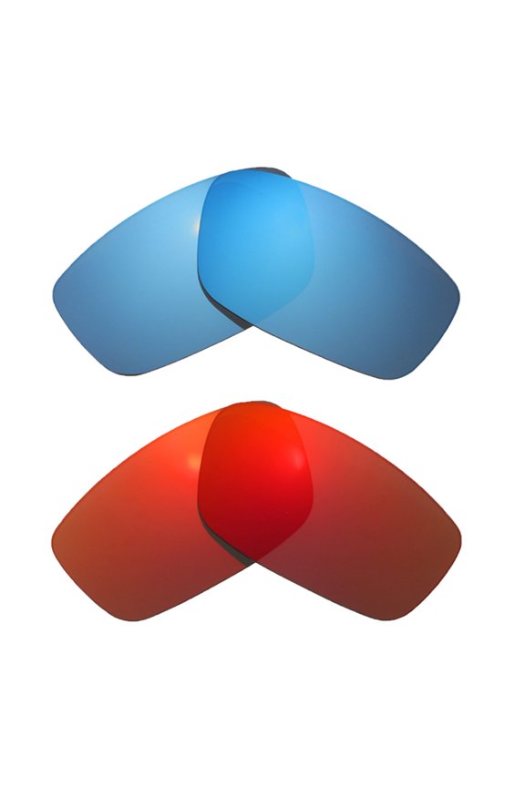 Polarized Fire Red + Ice Blue Replacement Lenses For Oakley Crosslink (53) Sunglasses