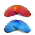 thumbnail image 1 of Walleva Polarized Fire Red + Ice Blue Replacement Vented Lenses For Oakley Juliet Sunglasses, 1 of 5