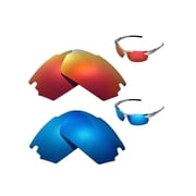 Walleva Polarized Ice Blue + Fire Red Lenses For TIFOSI Jet Sunglasses