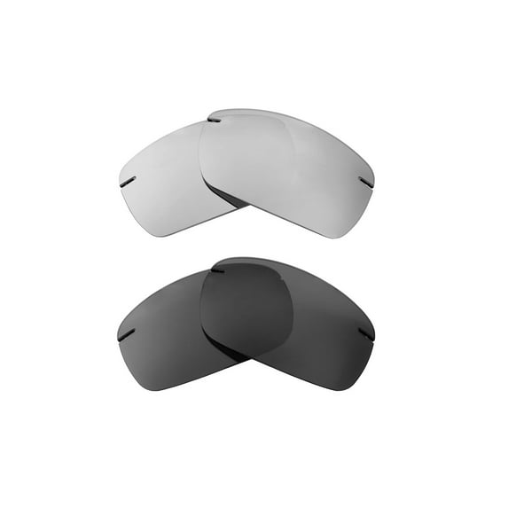 Walleva Polarized Titanium + Black Replacement Lenses For Maui Jim Breakwall