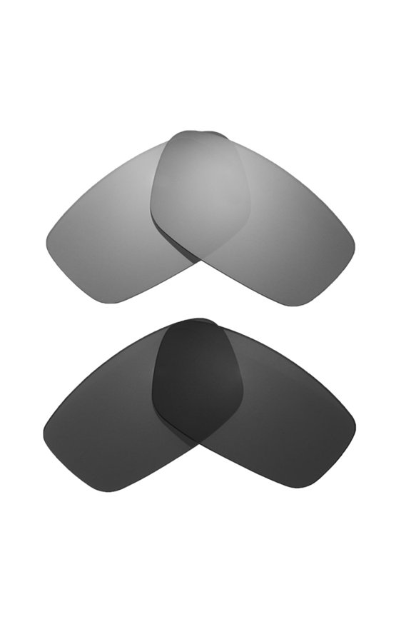 Polarized Titanium + Black Replacement Lenses For Oakley Crosslink (53) Sunglasses