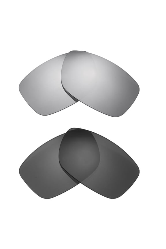Polarized Titanium + Black Replacement Lenses For Oakley Crosslink (55) Sunglasses