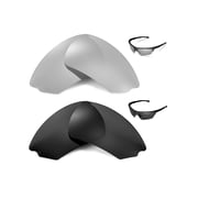 Walleva Polarized Titanium + Black Replacement Lenses For Rudy Project Noyz Sunglasses