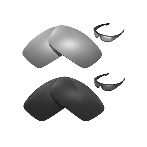 Walleva Polarized Titanium + Black Replacement Lenses For Spy Optic Logan Sunglasses