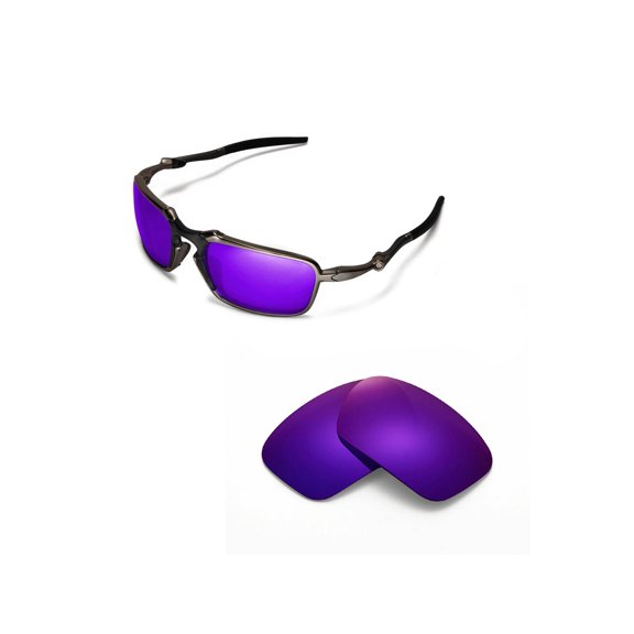 Walleva Purple Polarized Replacement Lenses For Oakley Badman Sunglasses