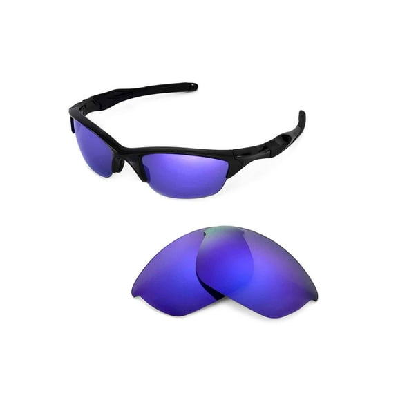 Walleva Purple Polarized Replacement Lenses For Oakley Half Jacket 2.0 Sunglasses