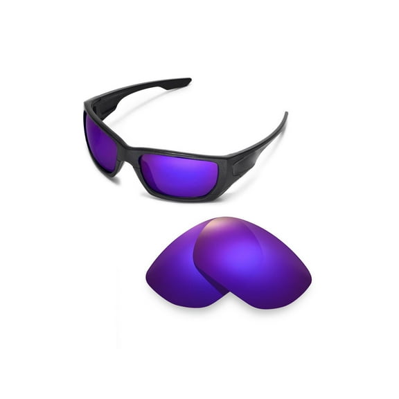 Walleva Purple Polarized Replacement Lenses For Oakley Style Switch Sunglasses