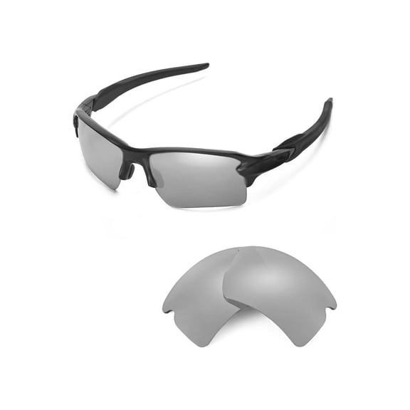 Walleva Titanium ISARC Polarized Replacement Lenses for Oakley Flak 2.0 XL Sunglasses
