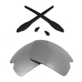 thumbnail image 1 of Walleva Titanium Polarized Lenses And Black Rubber Kit For Oakley Flak 2.0 Sunglasses, 1 of 7
