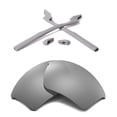 thumbnail image 1 of Walleva Titanium Polarized Lenses And Grey Rubber Kit For Oakley Half Jacket 2.0 XL OO9154 Sunglasses, 1 of 5