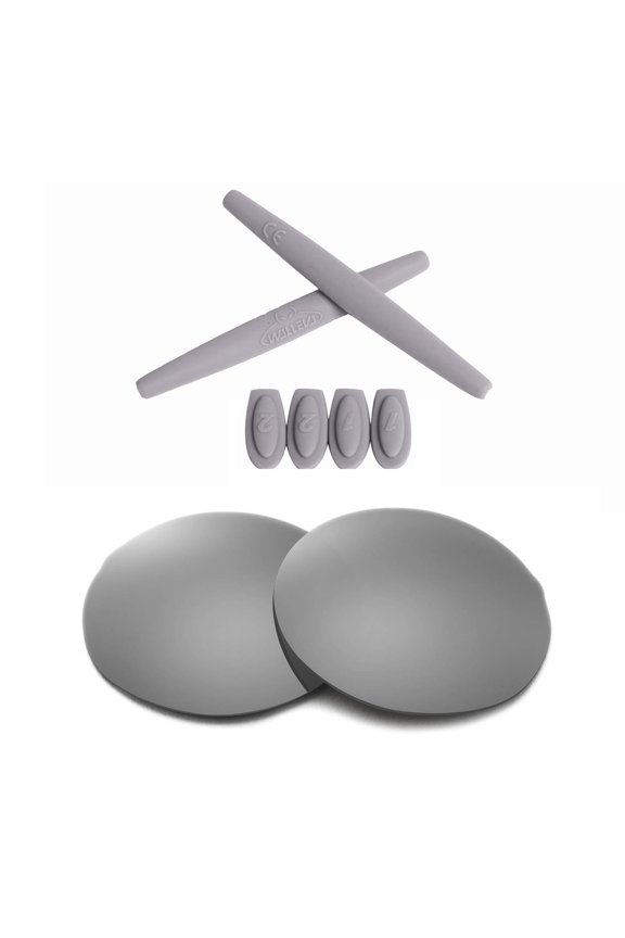 Titanium Polarized Replacement Lenses And Grey Rubber Kit(Earsocks+Temple Socks) For Oakley Mars Sunglasses