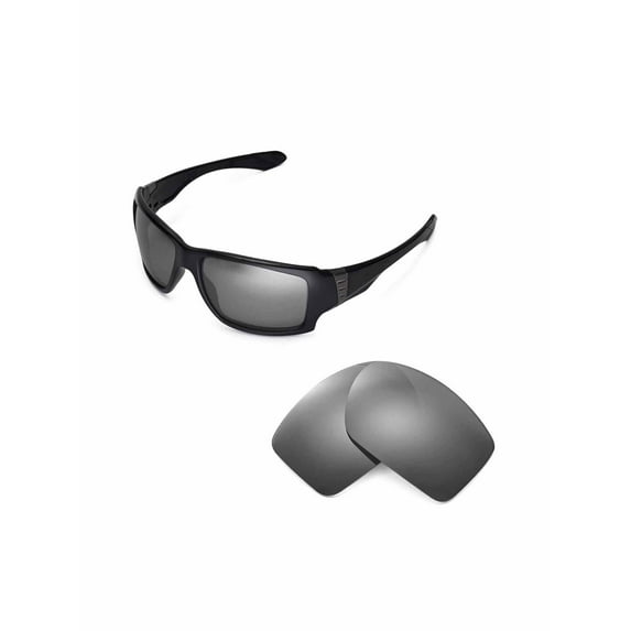 Walleva Titanium Polarized Replacement Lenses for Oakley Big Taco Sunglasses
