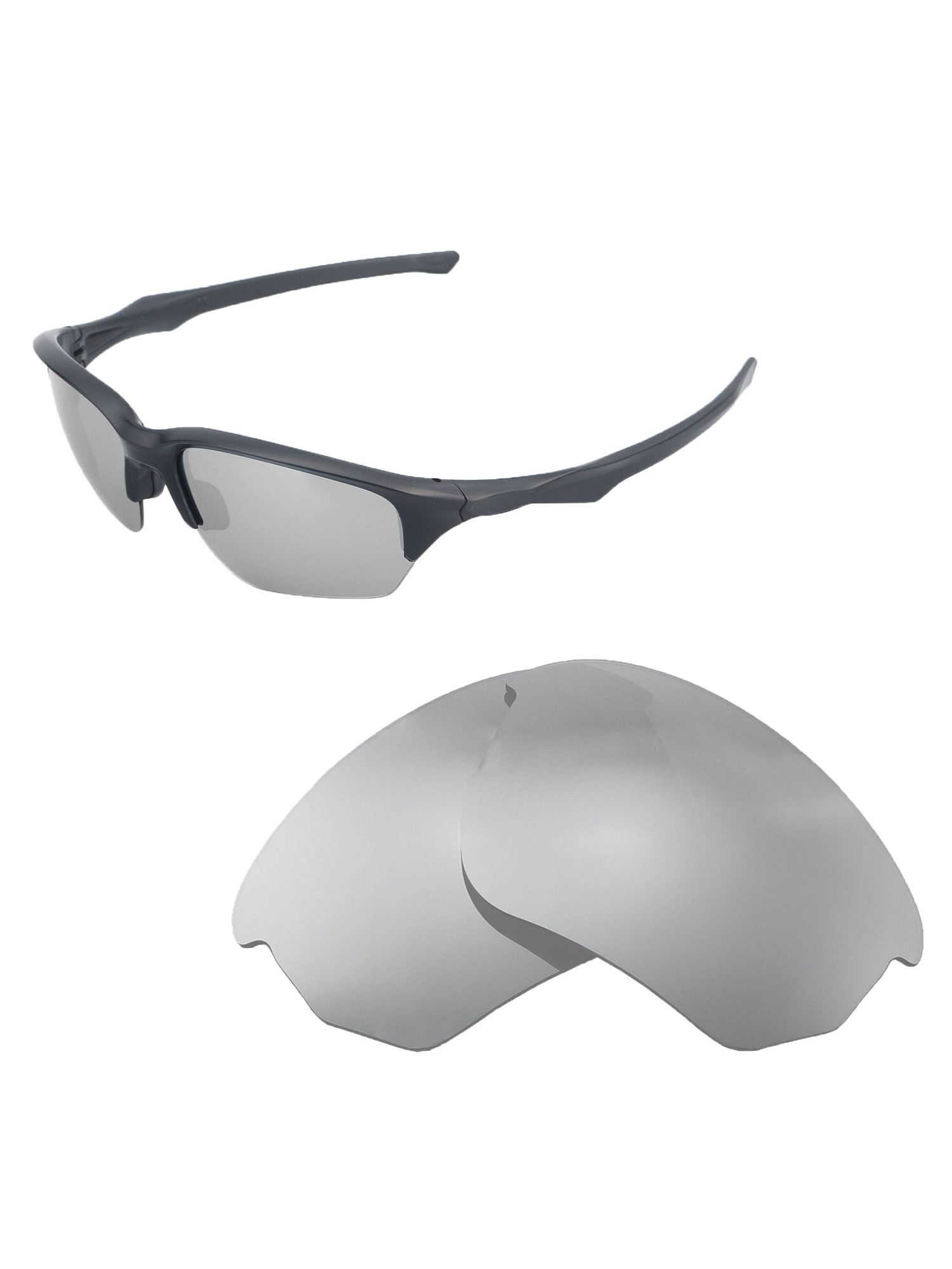 Walleva Titanium Polarized Replacement Lenses for Oakley Flak Beta Sunglasses - image 1 of 6
