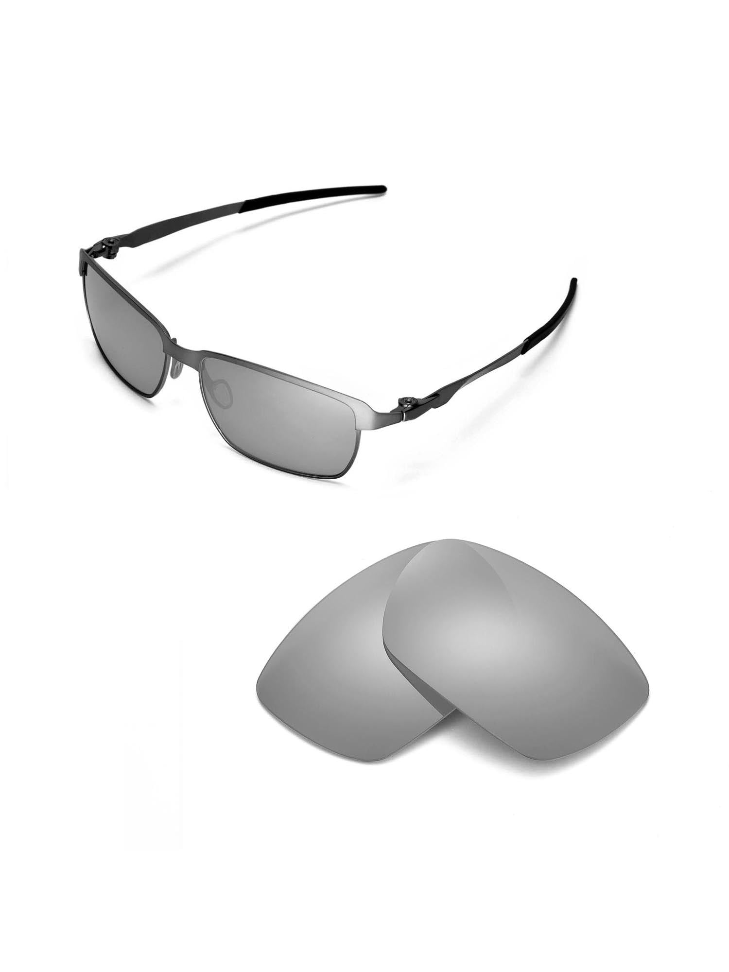 Walleva Titanium Polarized Replacement Lenses for Oakley Tinfoil Sunglasses