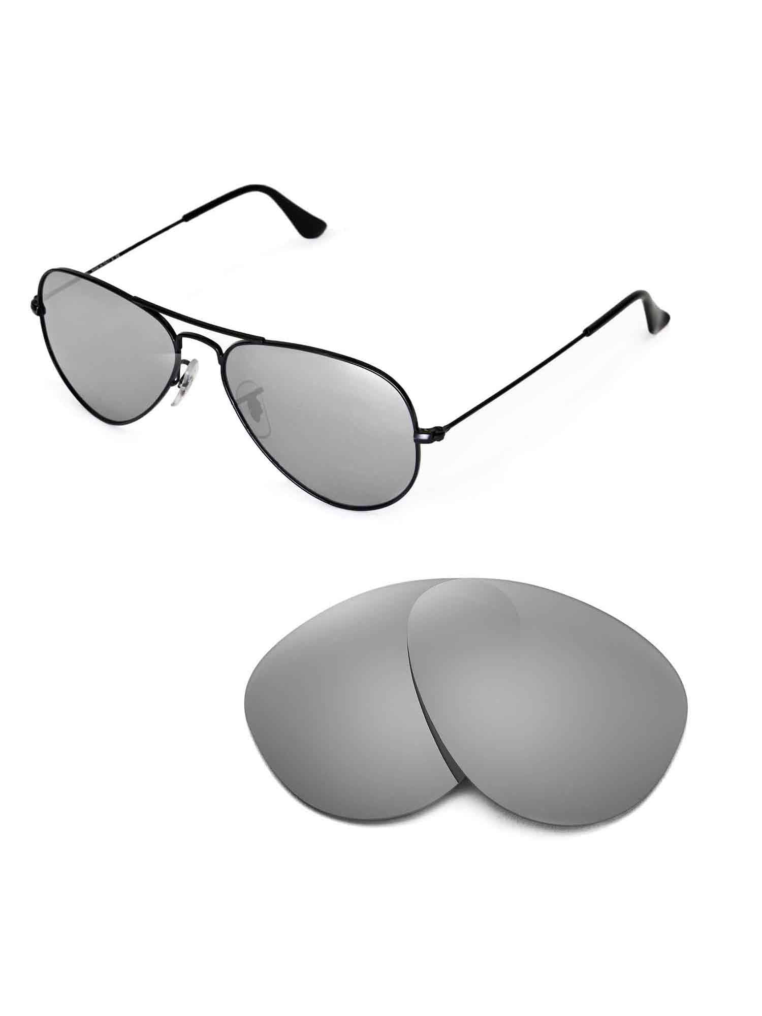 Walleva Titanium Polarized Replacement Lenses for Ray-Ban Aviator