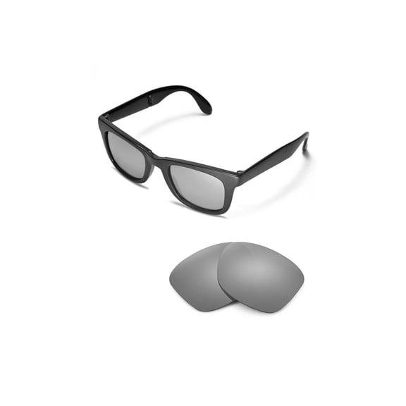 Walleva Titanium Polarized Replacement Lenses for Ray-Ban RB4105 50mm Sunglasses