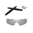thumbnail image 1 of Walleva Titanium Polarized Vented Replacement Lenses And Black Earsocks For Oakley M Frame Strike Sunglasses, 1 of 5