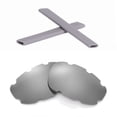 thumbnail image 1 of Walleva Titanium Polarized Vented Replacement Lenses And Grey Earsocks For Oakley Split Jacket OO9099 Sunglasses, 1 of 6