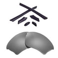 thumbnail image 1 of Walleva Titanium Replacement Lenses And Black Rubber Kit for Oakley Half Jacket XLJ Sunglasses, 1 of 5