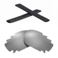 thumbnail image 1 of Walleva Titanium Vented Replacement Lenses And Black Earsocks for Oakley Jawbone Sunglasses, 1 of 4