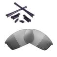 thumbnail image 1 of Walleva Transition/Photochromic Polarized Replacement Lenses And Black Rubber Kit For Oakley Flak Jacket Sunglasses, 1 of 5