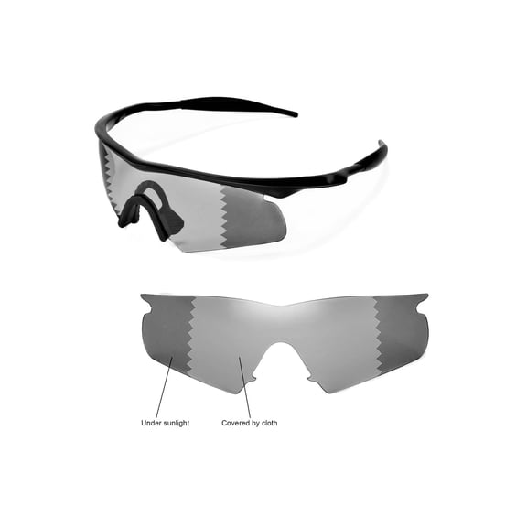 Walleva Transition/Photochromic Polarized Replacement Lenses For Oakley M Frame Hybrid Sunglasses