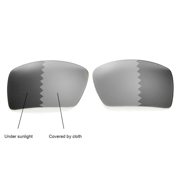 Walleva Polarized Replacement Lenses for Oakley Eyepatch 2 OO9136 Sunglasses-Transition/Photochromic