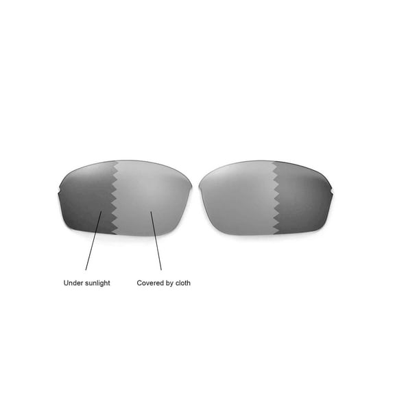 Walleva Transition/Photochromic Polarized Replacement Lenses for Oakley Half Wire 2.0 Sunglasses