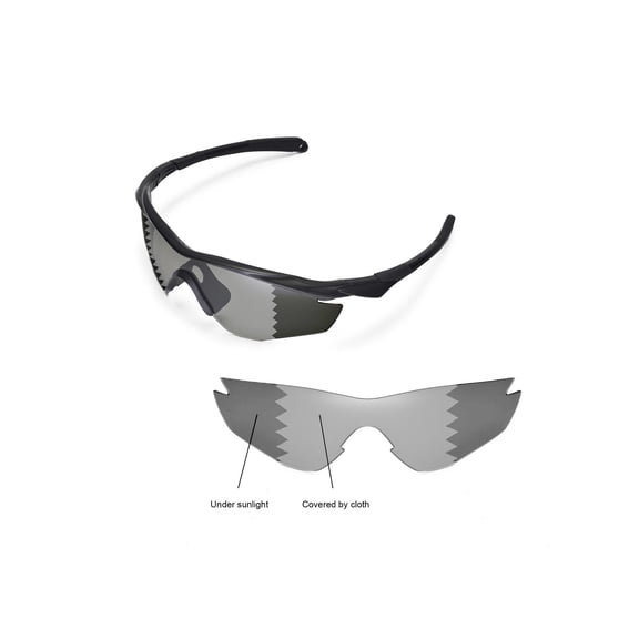Walleva Transition/Photochromic Polarized Replacement Lenses for Oakley M2 Sunglasses